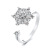 Border Hot Selling Personality AllMatch Rotatable Adjustable Anxiety Relieving Stress Silver Plated Zircon Ring Whole