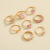Border New Personalized Fashion Yin and Yang Gossip Pink Full Diamond Flower Letter Love HeartShaped Ring EightPiece Set