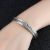 Silver Fashion Feather Bracelet Personality Simple Letter Accessories Couple Model Opening Bracelet Cross-Border Supply
