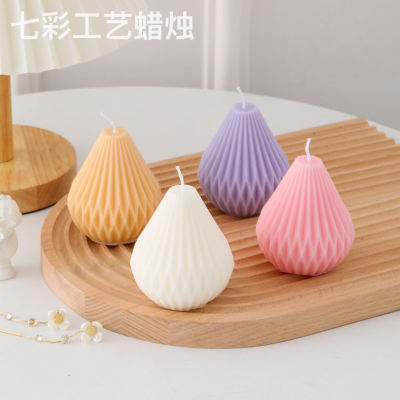 Korean Ins Soy Wax Aromatherapy Candle Pear-Shaped Creative Modeling Shooting Props Home Decoration Cross-Border Delivery