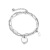 Titanium Steel Pearl Bracelet Female Ins SpecialInterest Design Stitching Chain Temperament HeartShaped Hand Jewelry