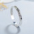 Silver Fashion Feather Bracelet Personality Simple Letter Accessories Couple Model Opening Bracelet Cross-Border Supply