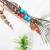 F56 Indian Colorful Beads Peacock Feather Leather Rope Pendant Hair Accessories Ethnic Style Bohemian Hair Band
