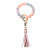 Silicone Beads Bracelet Anti-Theft Keychain Wooden Bead Camouflage Silicone Bracelet Manufacturers Ornament Key Ring