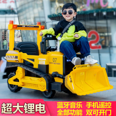 Children's Electric Truck Excavator Large Forklift Engineering Vehicle for Children Support One Piece Dropshipping Smart Luminous Toys
