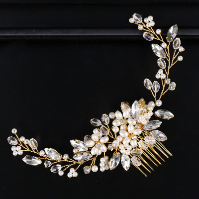 Seller in Europe and America Pearl Hair Comb Wedding Dress Accessories Updo Hair Accessories Bridal Ornament Wholesale