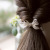 Micro Rhinestone Bow Barrettes Korean Online Influencer Hair Ring Women's Hair Rubber Band Leather Cover Ponytail