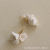 Flower Ear Hook Earrings K Gold Zircon Rhinestone Stud Earrings Freshwater Pearl Flower Heart European Bride Earrings