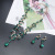 Green New Bridal Headdress Necklace Three-Piece Crown Wedding Accessories Bridal Set Factory in Stock Wholesale