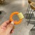 Hair Ring Fluorescent Color Smiley Face Cloth Label Hair Rope Does Not Hurt Hair TPU Elastic Hair Rope Frosted Headdress