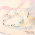 2018 Fashion New Korean Simple Personalized Jade Opening Bracelet Plated 925 Silver Running Beads Bracelet Ladies