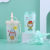 New Fashion Summer Double-Layer Cold Drink Ice Cup Creative Cartoon Student Portable Plastic Cup with Straw Tumbler