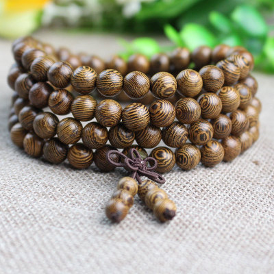 Wholesale Door Frame Bracelet Men and Women Couple Accessories Gift Rosary Bracelet Wooden Cultural Artifact 108 Beads