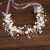Wedding Bride Headdress Handmade Crystal Bridal Ornament Wedding Accessories Pearl Balls Children's Crown Hair Band