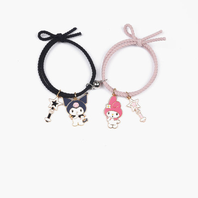 Hair Ring Couple's Bracelet Jewelry Clow M Induction Bracelet Rubber Band Elastic Band Hair Rope Headdress Ins Hair Ring