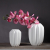 Nordic creative white origami Ceramic Vase decoration modern minimalist vase flower home decoration wholesale