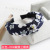 Style Joyous Headband with Same Style Solid Color Knitted Cotton Wide-Edged Headband Women's Cross-Knotted Hair Band