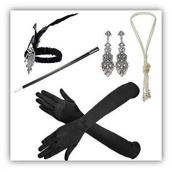 1920S Flapper Girl Dress Halloween Banquet European and American Popular Set of Ornaments Wholesale