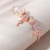 French Drop Oil Rose DIY Beaded Bracelet Cross-Border Fashion Hollowed-out Diamond-Embedded Flower Heart Panjia Bracelet