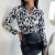 Early Spring New Leopard Print Professional Pullover Shirt Amazon European and American Women's Clothing Loose Slim Chiffon Shirt