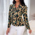 Early Spring New Leopard Print Professional Pullover Shirt Amazon European and American Women's Clothing Loose Slim Chiffon Shirt