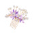 Supply Three-Dimensional Flower Headwear Korean Style Flower Paint Alloy Hair Comb Wedding Bride Hair Styling Comb