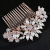 Jewelry Korean Style Simple Hair Comb Hair Comb New Rose Gold Bridal Hair Comb Cross-Border Supply Factory Direct Sales