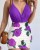 Europe and America Cross Border New Women's Amazon Tight Dress Fashion Floral Print Skirt Suit