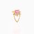 Korean Style Exquisite Pink Love Ear Clip Temperament Chain Non-Piercing Earrings Female Cross-Border Sold Jewelry Direct Sales