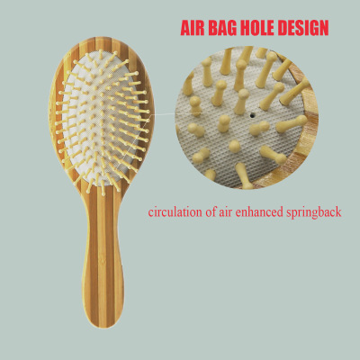 Professional Supply Fashion Gift Home Wooden Comb Massage Comb Beauty Tools Comb Bamboo Airbag Wooden Comb Wholesale