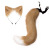 New Halloween Party Simulation Fox Tail Headband Adjustable Plush Ear Cosplay Dress up Headband