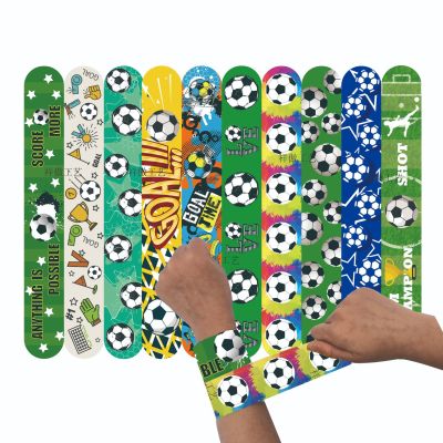 2022 New Football Ring Pop Cross-Border Soccer Football Decorative Bracelet Football Sports Party Slap Bracelet