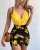 Europe and America Cross Border New Women's Amazon Tight Dress Fashion Floral Print Skirt Suit