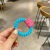 Hair Ring Fluorescent Color Smiley Face Cloth Label Hair Rope Does Not Hurt Hair TPU Elastic Hair Rope Frosted Headdress