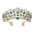 Green New Bridal Headdress Necklace Three-Piece Crown Wedding Accessories Bridal Set Factory in Stock Wholesale