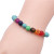 Chakra Colorful Bracelet Agate Volcanic Stone Bracelet Seven-Color 8mm Yoga Lotus Bracelet