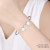 2018 Fashion New Korean Simple Personalized Jade Opening Bracelet Plated 925 Silver Running Beads Bracelet Ladies