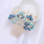 Supply Three-Dimensional Flower Headwear Korean Style Flower Paint Alloy Hair Comb Wedding Bride Hair Styling Comb