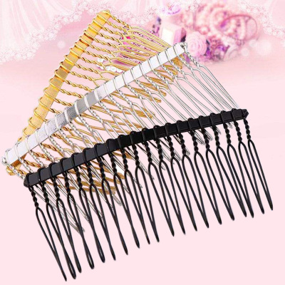 Hair Comb White K Black Iron Wire Variety Wenzhou Hair Comb Welding Lock Edge Hair Comb DIY Headdress Accessories