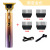 Cross-Border New Arrival Carving Oil Head Push Gradient Color Light Head Electrical Hair Cutter Oil Head Electric Clipper Hair Salon Razor Hair Scissors