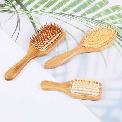 Xinlei Factory Direct Sales Nanzhu Beech Air Cushion Comb Hairdressing Shunfa Wooden Comb Solid Wood Air Cushion Wooden Comb Styling Comb
