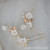 Ceramic White Flower Bridal High-End Hairpin Hairpin Exquisite Work Ins Simple Bridal Hair Styling Headdress