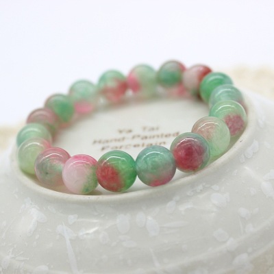 Jade Bracelet for Women Cinnabar Jade Agate Bracelet Ethnic Style Hot Sale Jewelry Wholesale Ten Yuan Store Supply