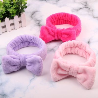 New Coral Velvet Bow Hair Band Creative Makeup Hairpin Wash Sports Face Wash Yoga Hair Accessories Wholesale