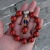 Same Style Fragrant Gray Porcelain Beads Bracelet Wholesale Men's Bracelet 16mm Red Bead Tik Tok Live Stream Supply
