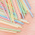 Disposable Color Elbow Plastic Straw Lengthened Flexible Juice Drink Milk Tea Straw 100 Pieces