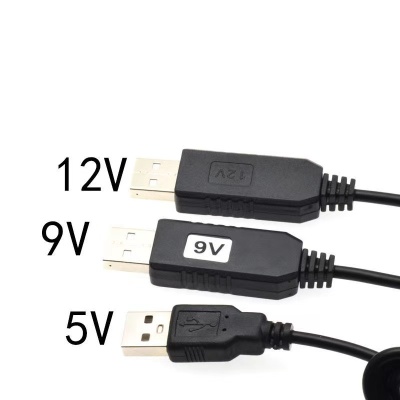 USB Voltage Conversion Cable 5V to 8.4V Charging Cable USB Charging Head 12.6V Lithium Battery Charging Cable Full of Changing Lights