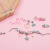 Amazon New Cherry Blossom Pink Crystal DIY Creative All-Match Educational Handmade Children's Jewelry Bracelet Set