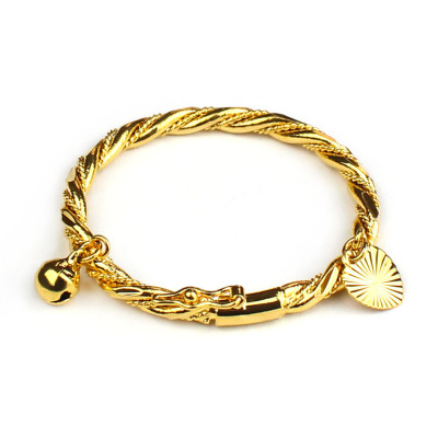 Ornament Fashion New European and American Style Jewelry Plated 18K Gold Bracelet Bell Children's Bracelet Ccm315