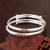 round Bracelet Male and Female Baby Glossy Solid Pure Silver Peace Joy Silver Bracelet Gift for First Month Celebration